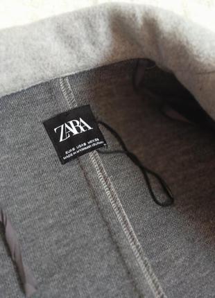 Піджак пальто подовжене базове zara накидка міді з кишенями осіннє весняне7 фото
