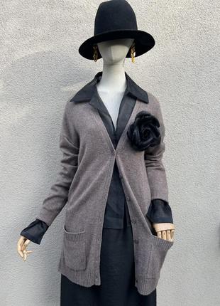 Шерсть, кашемир, удлиненный кардиган,кофта,