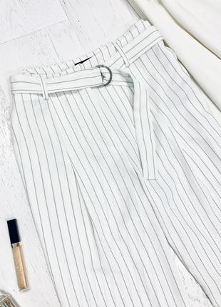 Вкорочені смугасті білі штани new look6 фото