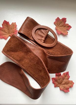 Пояс коричневый кожаный astor germany xs s m