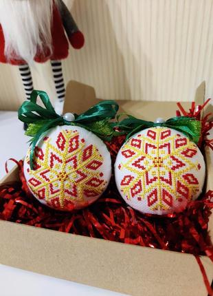 Новорічні іграшки на ялинку (святкові прикраси)