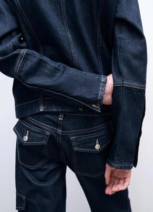 Стильні джинси zara з великими кишенями4 фото