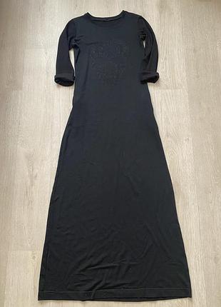 Платье с черепом на хелоуин черное