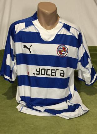 Футболка №13 puma футбольная kyocera reading (l) спортивная мужская синяя с белым н4859