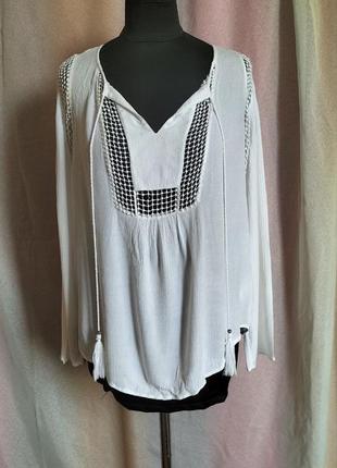 Блузка біла жатка х/б