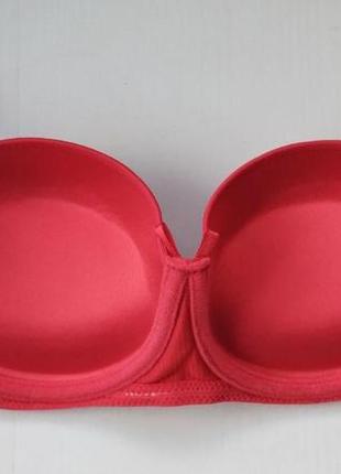 Бюстгальтер biweier анжелика, пуш-ап с силиконовыми лентами красный 90с 3189