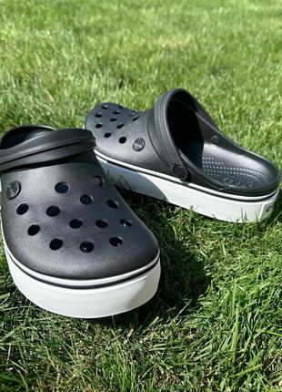 Жіночі крокси сабо  crocs crocband platform black чорні ідеальні crocs для ваших ніжок