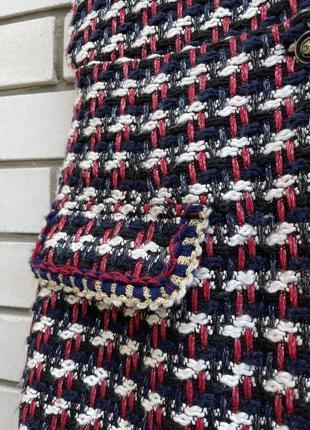 Твидовое платье-жилетка в клетку zara