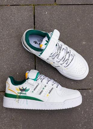 Кросівки жіночі adidas forum 84 low white green