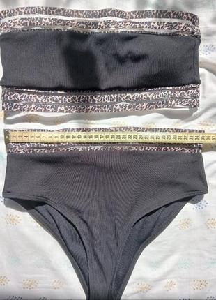 Класний чорний комплект в рубчік труси і топ🐆 shein4 фото