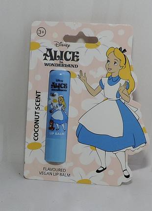 Дитячий бальзам для губ з ароматом кокоса disney alise in wonderland coconut scent 4.3