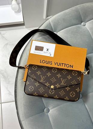 Кожаная сумка в стиле louis vuitton