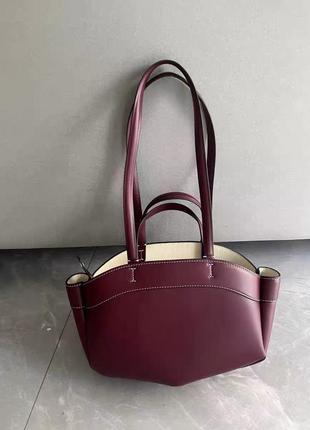 Бордова сумка zara 7