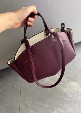 Бордова сумка zara 5