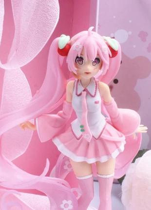 Аніме фігурка рожева хацуне міку лялька хатцуне міку сакура нова колекційна, вокалоїди3 фото