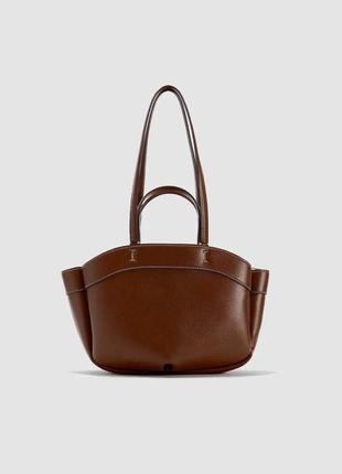 Коричнева сумка zara
