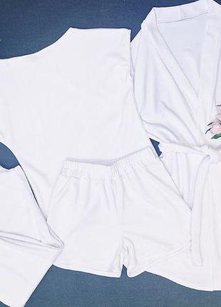 Велюрова піжама з халатом