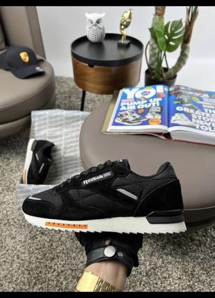 Мужские кроссовки reebok classic new black white