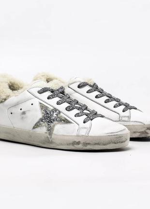 Утеплені кеди golden goose на овчині