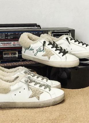 Утеплені кеди golden goose на овчині2 фото