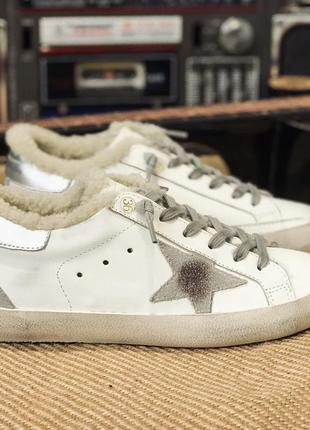 Утеплені кеди golden goose на овчині8 фото