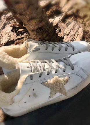 Утеплені кеди golden goose на овчині6 фото
