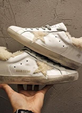 Утеплені кеди golden goose на овчині4 фото