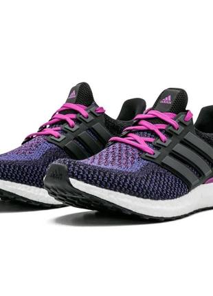 Кроссовки черно-фиолетовые adidas ultraboost running1 фото