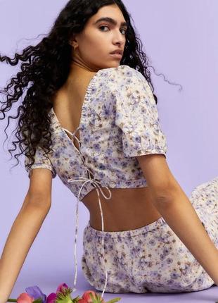 Топ з додаванням льону h&m