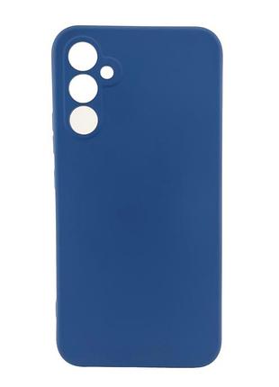 Чохол silicone case для телефона samsung galaxy m34 / m346 бампер із мікрофіброю темно-синій