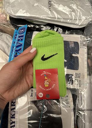 Носки найк детские nike белые черные средние высота высокие