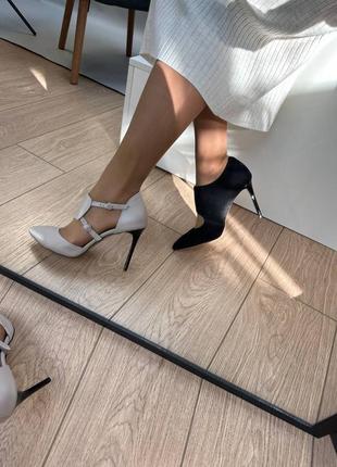 Дизайнерські жіночі туфлі із натуральної шкіри мокко lilian6 фото