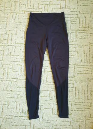 Брендовые, черные спортивные лосины с сеткой, сеточкой, h&amp;m