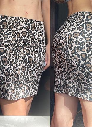 Спідниця юбка леопард лео