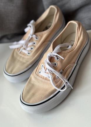 Кеды vans authentic shoe beige vn0a5ks9blp 36 размер