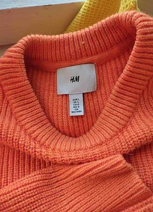 Пуловер невероятно красивого оранжевого цвета от h&amp;m б/у 2