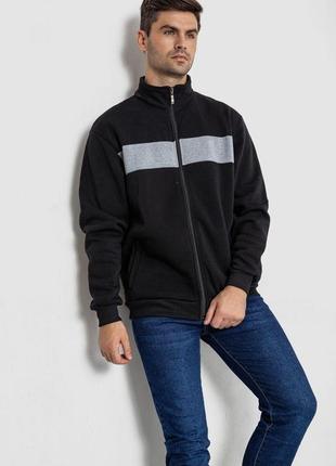Кофта чоловіча на флісі, колір чорний, 244r2730