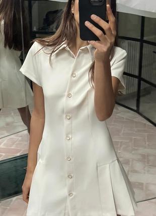 Коротка сукня -сорочка zara нова колекція ,плаття zara ,сукня zara ,сукня -теніска zara нова колекція