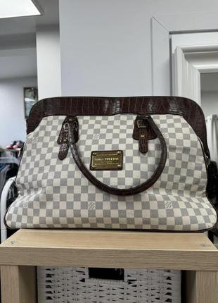 Дорожная брендовая сумка кожаная натуральная кожа louis vuitton