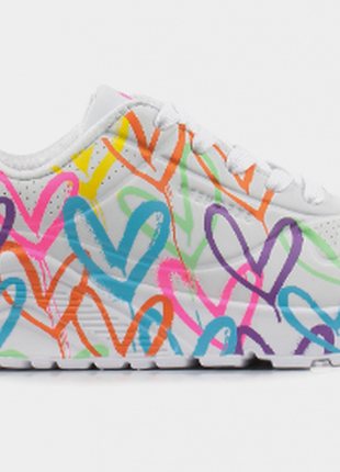 Крутезні кросівки skechers з сердечками ,  розмір 33,5 , 21 см устілка