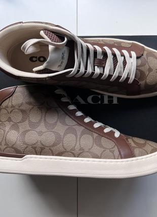 Мужские кеды coach clip high top. оригинал
