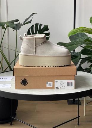 Ugg ultra mini platform light grey 4