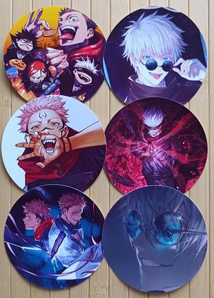 Набор стикеров магічна битва магическая битва jujutsu kaisen 7,5 6 шт 17508