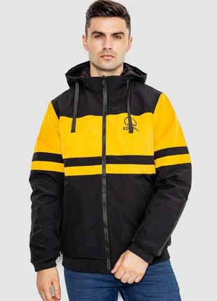 Куртка чоловіча демісезонна двостороння, колір чорно-жовтий, 214r23076