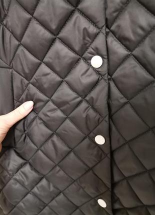 Женская демисезонная стеганная куртка-рубашка на кнопках5 фото