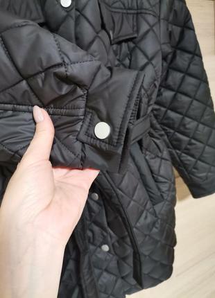 Женская демисезонная стеганная куртка-рубашка на кнопках6 фото