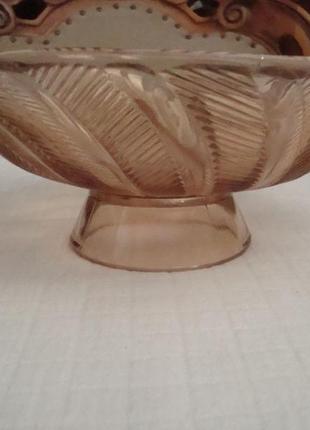 Фруктовница конфетница цветное стекло ссср