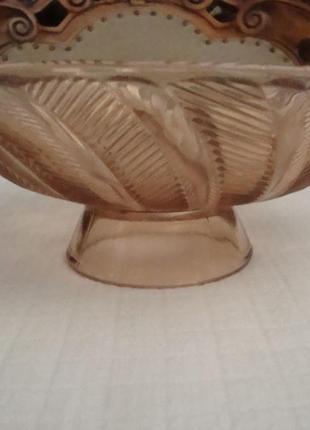 Фруктовница конфетница цветное стекло ссср