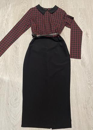 Классическое платье-футляр удлиненное, турция