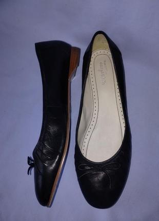 Туфли лодочки балетки настоящая кожа